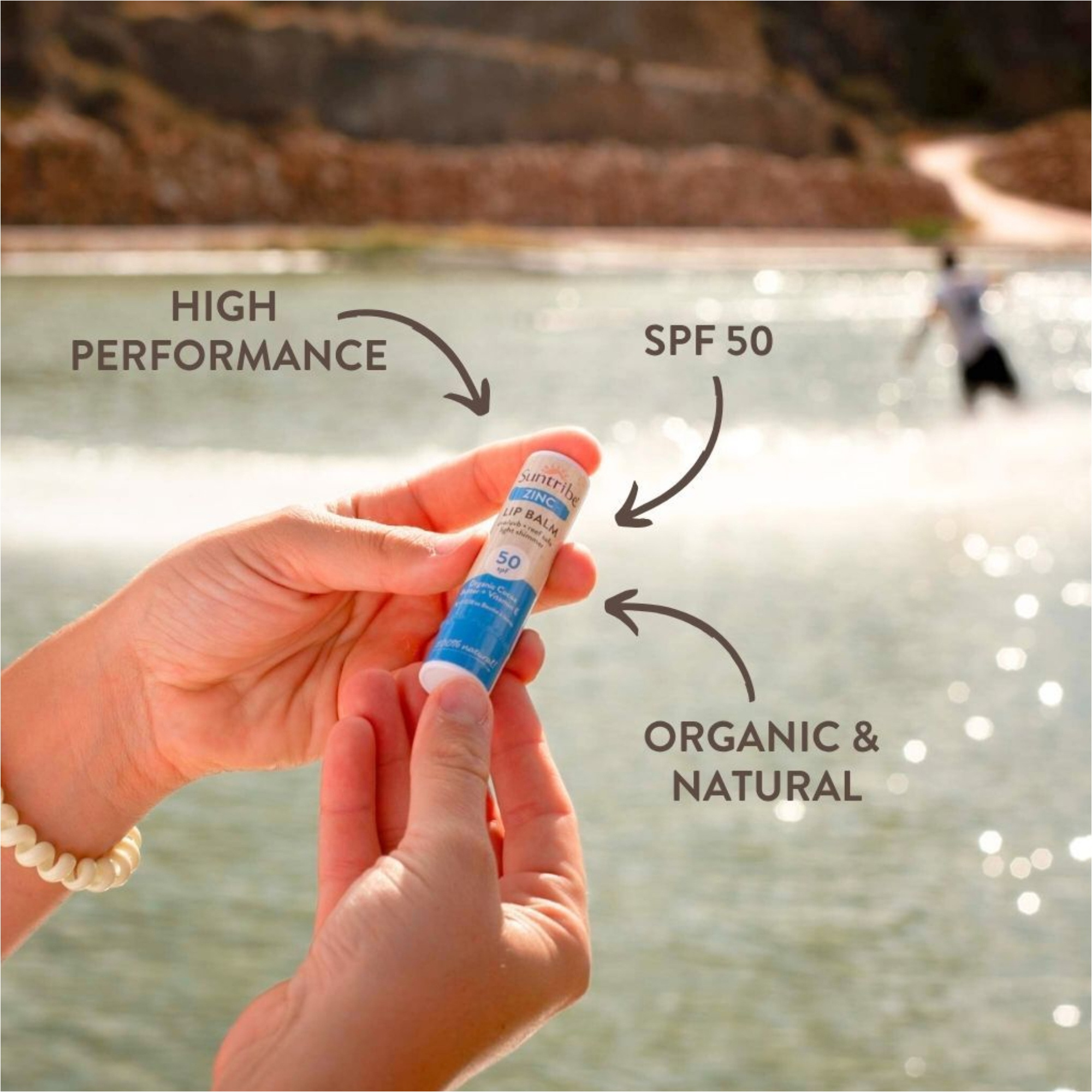 2026 Suntribe Organic Mineral Zinc Lip Balm SPF 50 STLBZS